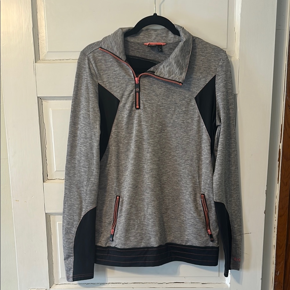 Cruel Gray and Black Quarter-Zip Pullover